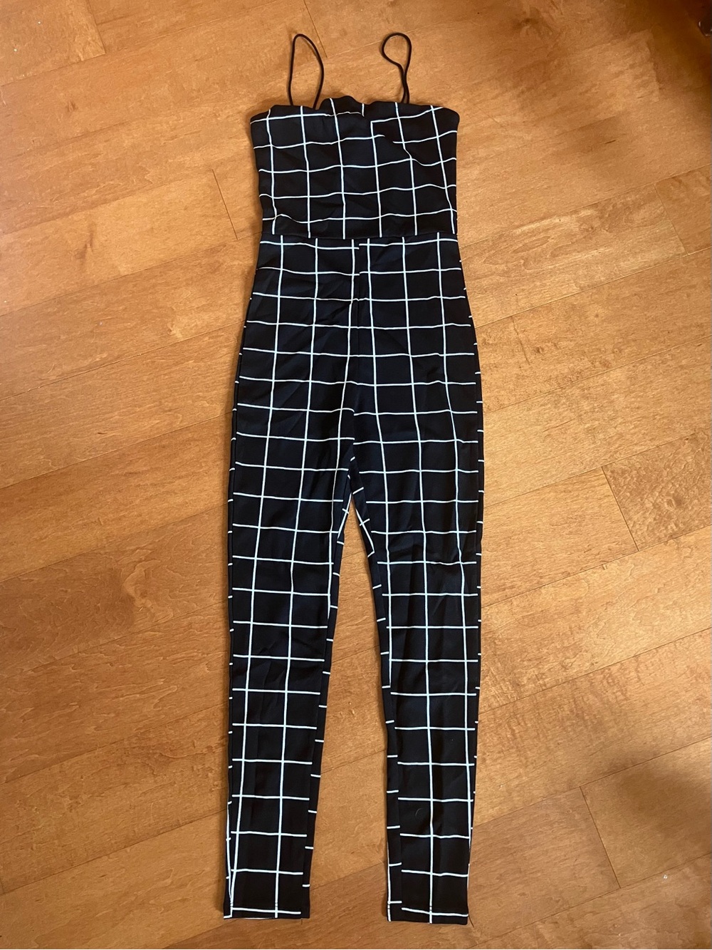 Black and White Geometric Grid Jumpsuit SMALL or XS AVAILABLE - NEW!